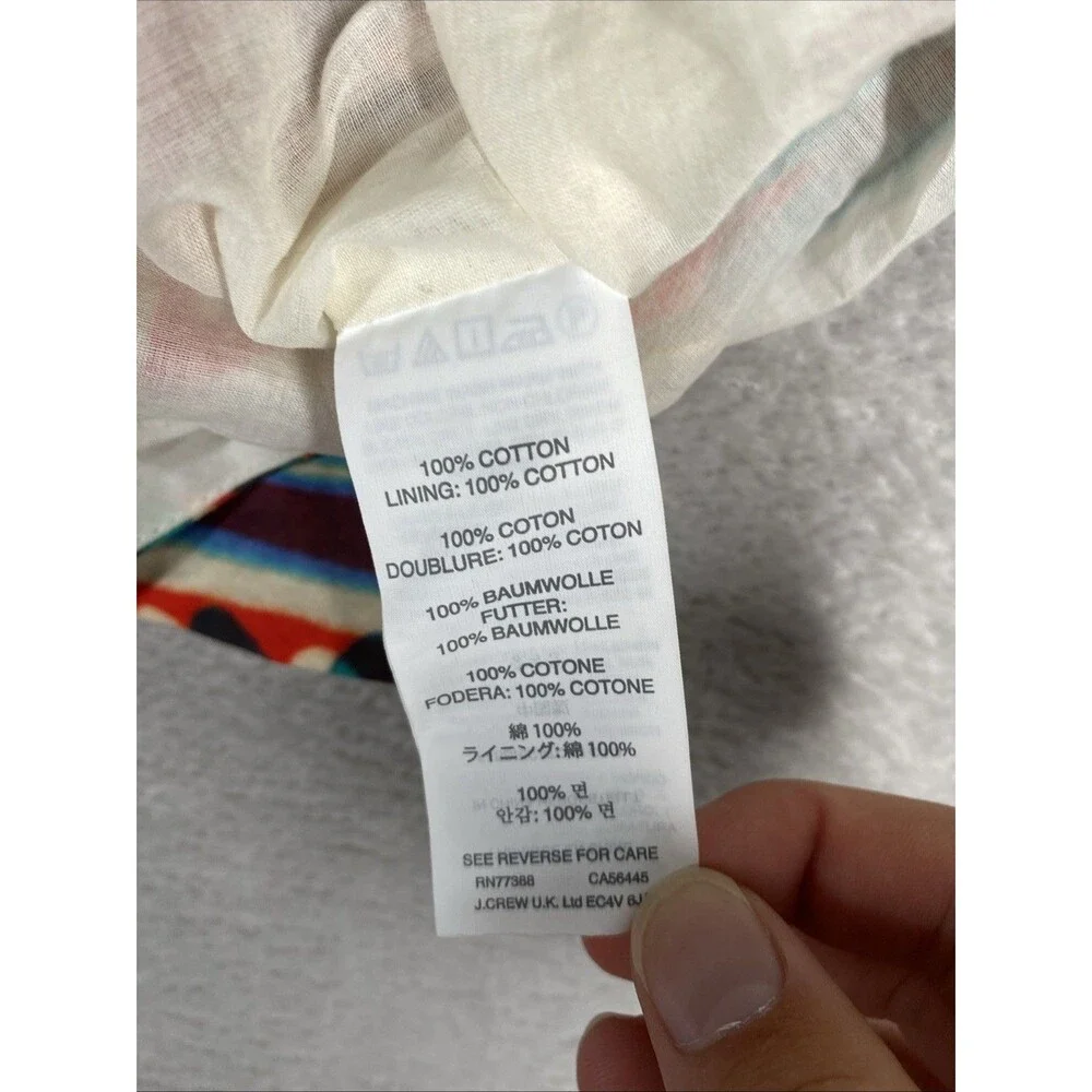 J. Crew Sleeveless Mini Sun Dress Women's 4 Colorful Pockets boho festival